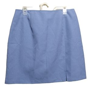Light Blue Mini Skirt w/ Subtle Plaid Print, Size 15/16